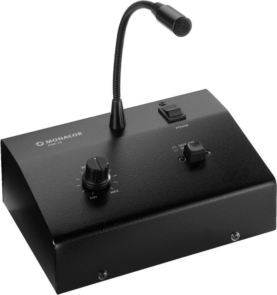 Monacor - Amplificateur Public adress, 10 W, 4-8-16 ?, avec micro commande