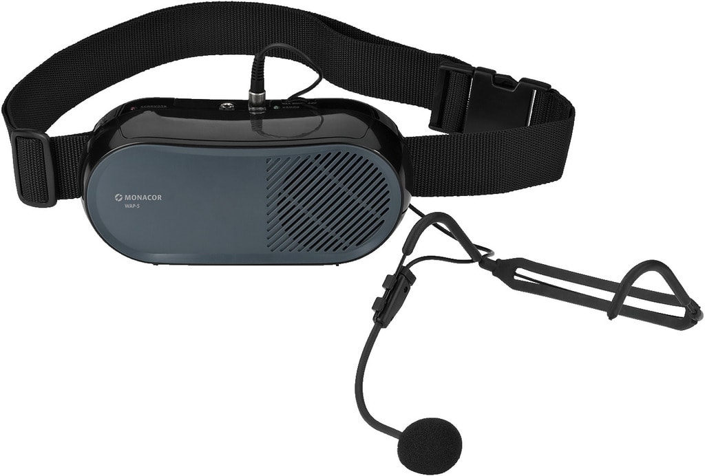 Sodel - Porte voix ceinture portable avec micro "serre-tête" 7 W