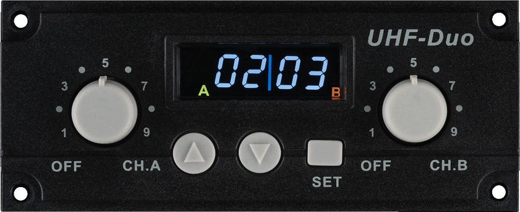 Monacor - Module récepteur sans fil UHF 2 x 16 fréquences 863-865 MHz 2 canaux pour TXA-