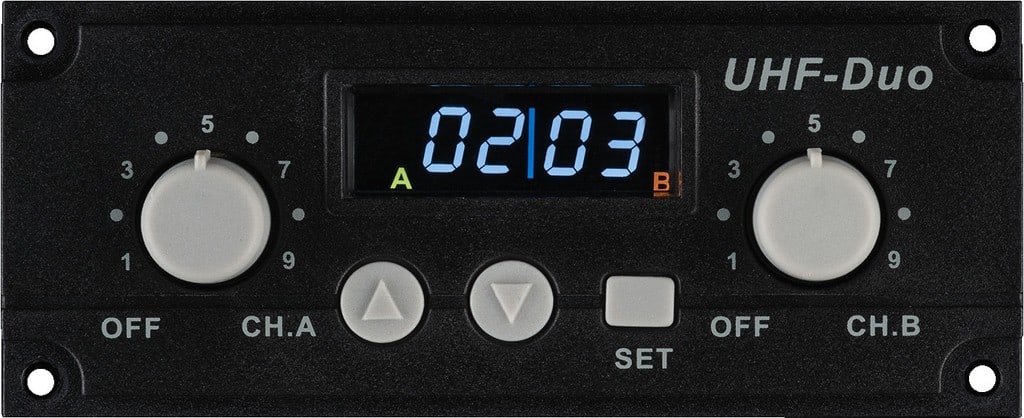 Sodel - Module récepteur sans fil UHF 2 x 16 fréquences 863-865 MHz 2 canaux pour TXA-