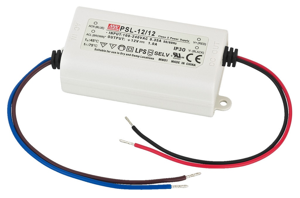 Monacor - Alimentation à découpage, LED, 12 V= / 1 A, IP30