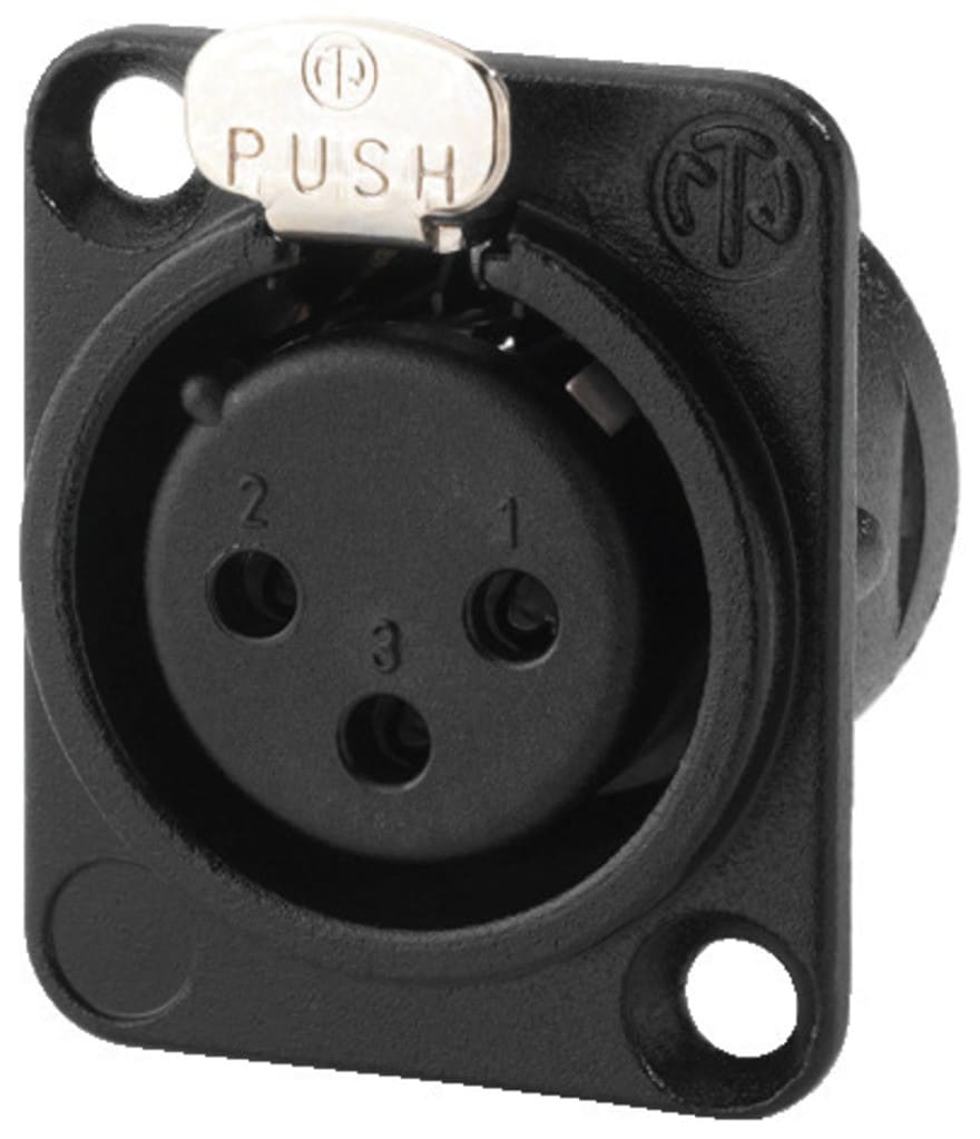 Sodel - Fiche XLR femelle châssis, 3 pôles - NEUTRIK