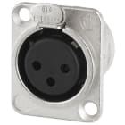 Sodel - Fiche XLR femelle châssis, 3 pôles - NEUTRIK