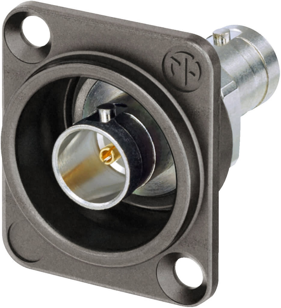 Monacor - Fiche châssis BNC UHD, femelle, 75 ?, isolée - NEUTRIK