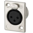 Monacor - Fiche XLR femelle châssis, 3 pôles - NEUTRIK