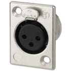 Sodel - Fiche XLR femelle châssis, 3 pôles - NEUTRIK