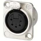 Monacor - Fiche XLR femelle châssis, 5 pôles - NEUTRIK