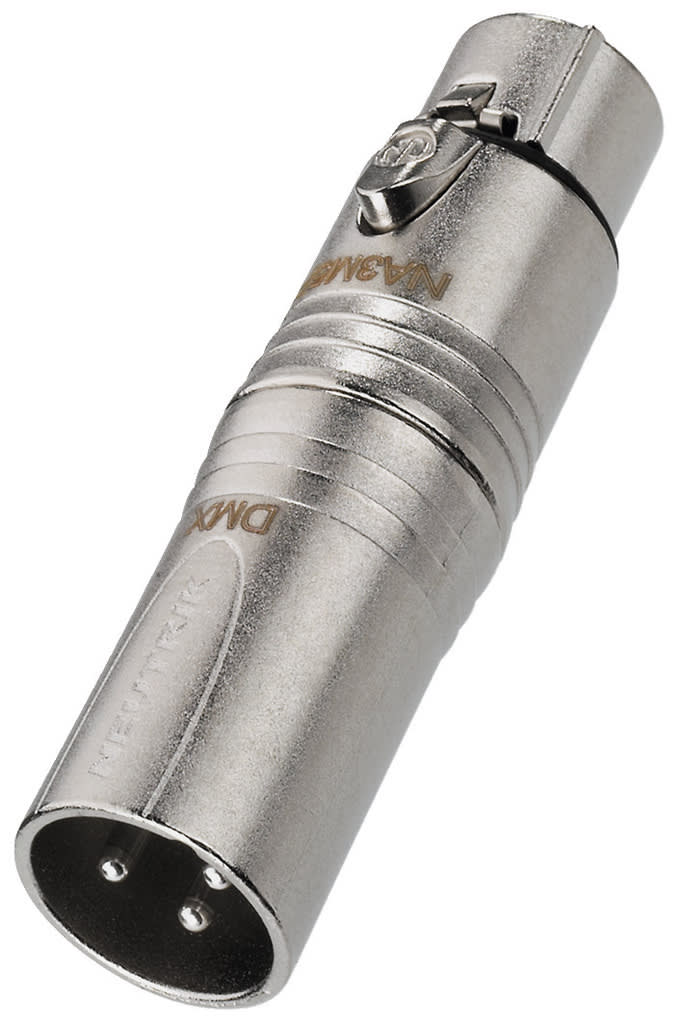 Monacor - Adaptateur XLR 3 pôles mâle / XLR 5 pôles femelle - NEUTRIK