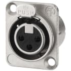 Sodel - Fiche XLR femelle châssis, 3 pôles - NEUTRIK