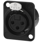 Sodel - Fiche XLR femelle châssis, 3 pôles - NEUTRIK