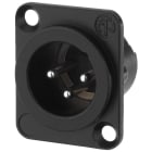 Monacor - Fiche XLR mâle, châssis, 3 pôles - NEUTRIK