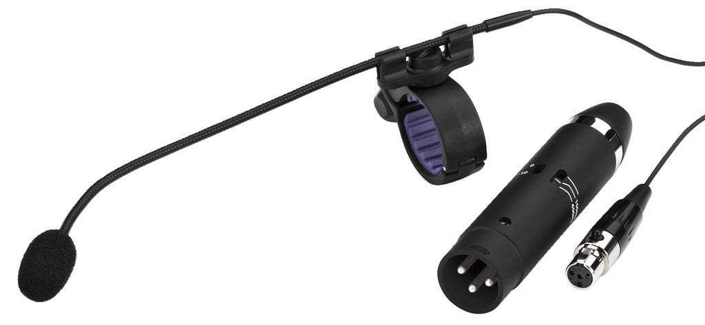 Monacor - Micro électret miniature pour instrument, omnidirectionnel - JTS