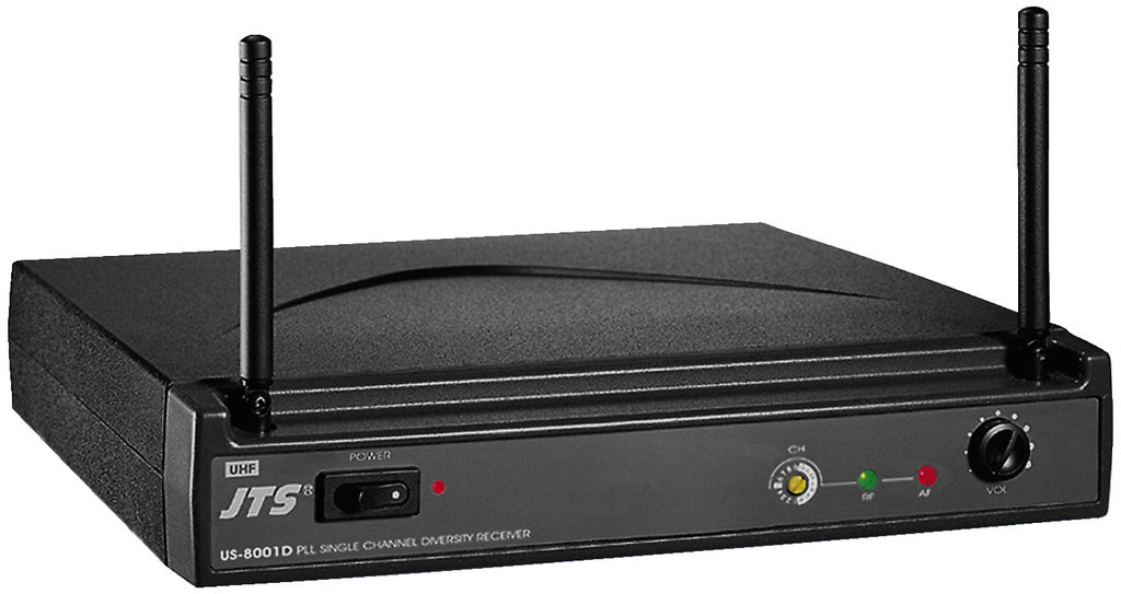 Monacor - Récepteur sans fil UHF, PLL, 16 canaux, Diversity, 863-865 MHz - JTS