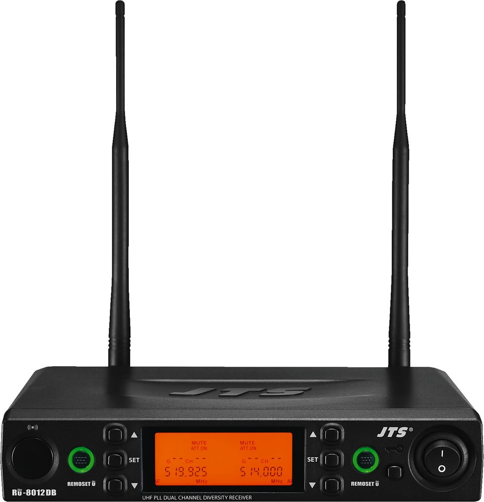 Monacor - Récepteur sans fil UHF, PLL, 2 x 1441 canaux, Diversity, 506-542 MHz - JTS