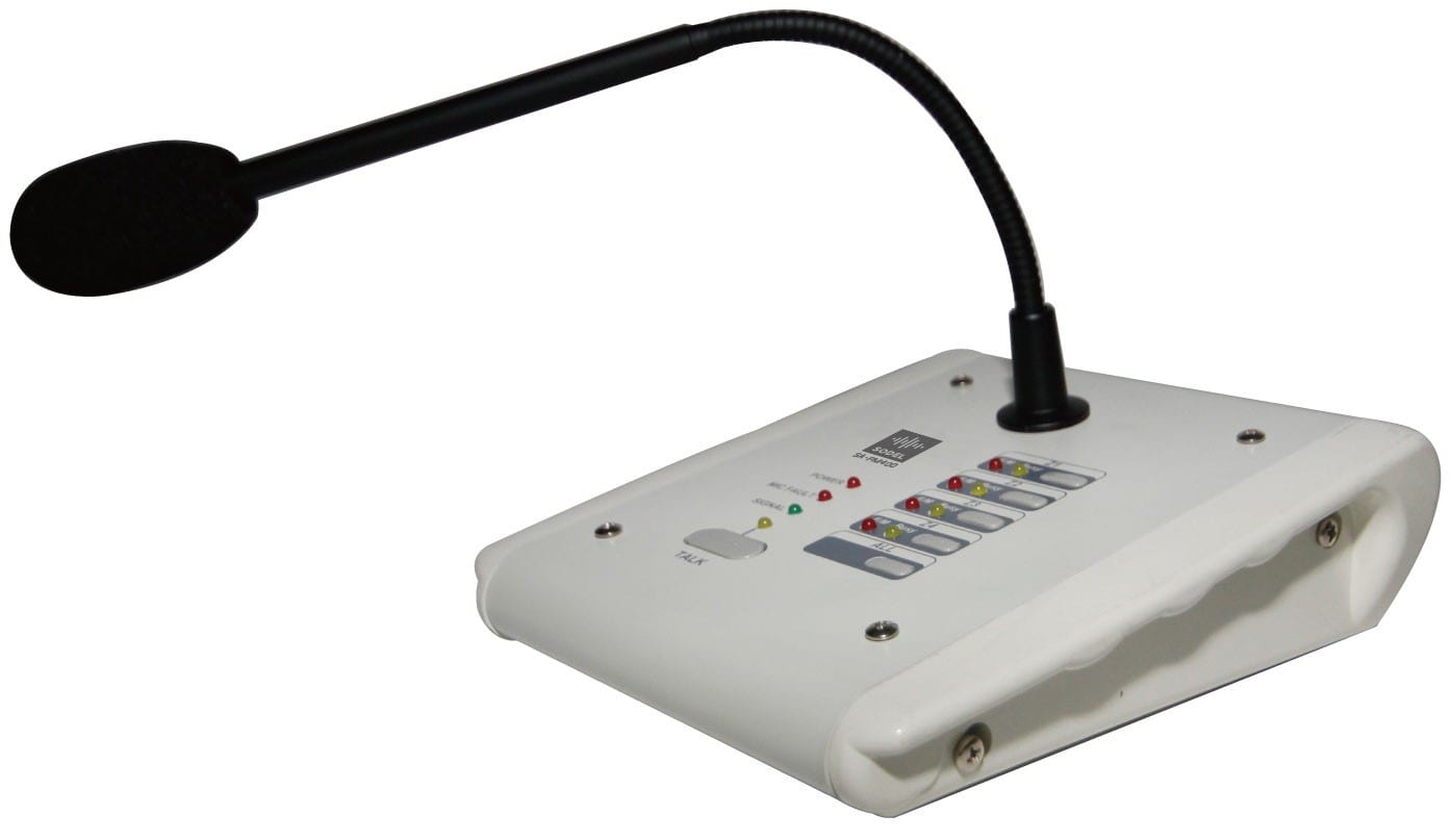 Sodel - Micro de tâble dynamique à zones avec bouton Push-To-Talk PTT