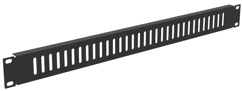 Monacor - Panneau de bouchage 19 pouces, 1 U, avec ouïes de ventilation