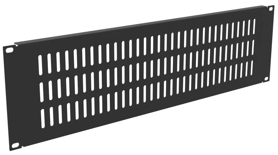Monacor - Panneau de bouchage 19 pouces, 3 U, avec ouïes de ventilation