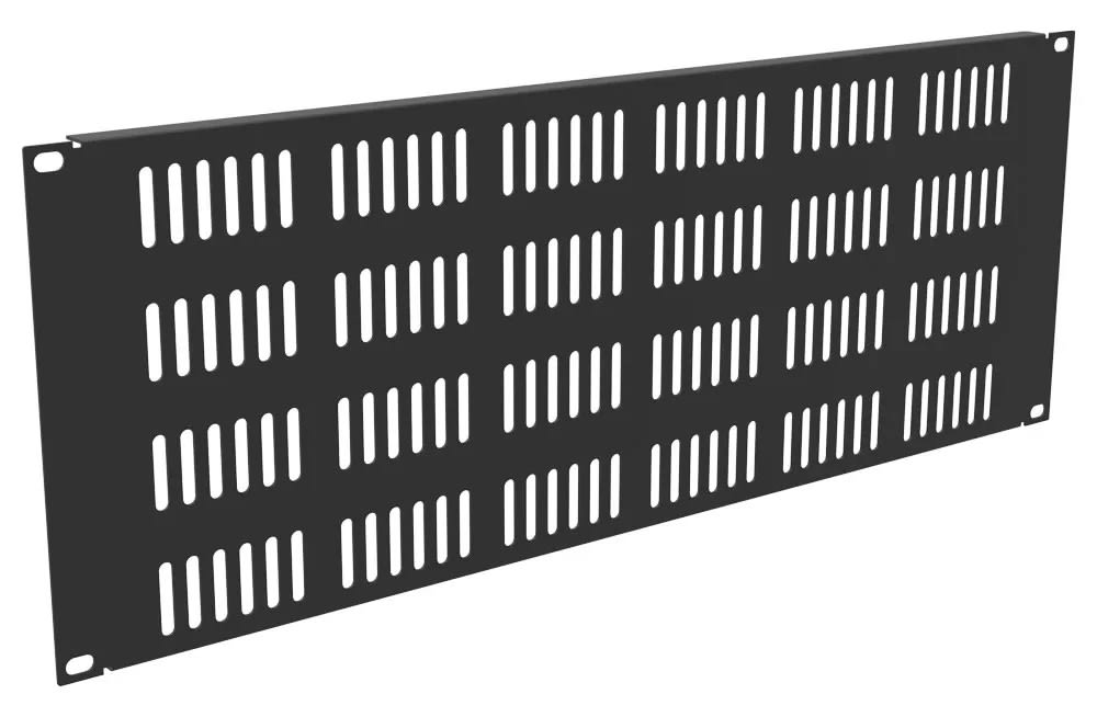 Monacor - Panneau de bouchage 19 pouces, 4 U, avec ouïes de ventilation