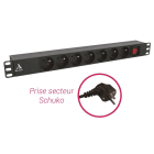 Sodel - Bandeau PDU multiprises 19", avec interrupteur, 7 prises