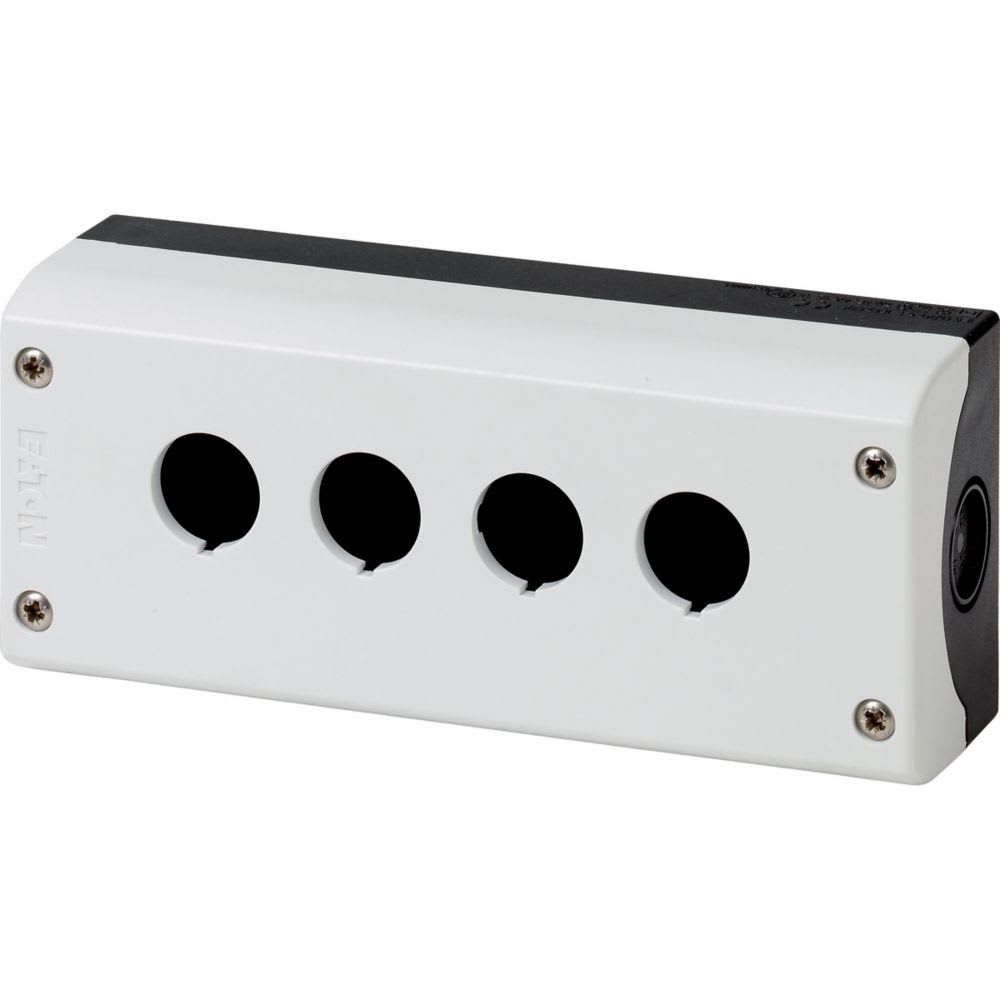 Eaton Industries France SAS - Boîtier à monter en saillie, RAL 7035, Inscription personnalisée, perçages: 4