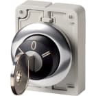 Eaton Industries France SAS - Bouton à clé, à rappel, 3 positions, Collerette en métal