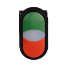 Eaton Industries France SAS - Bouton-poussoir double avec élement DEL, vert/blanc/rouge