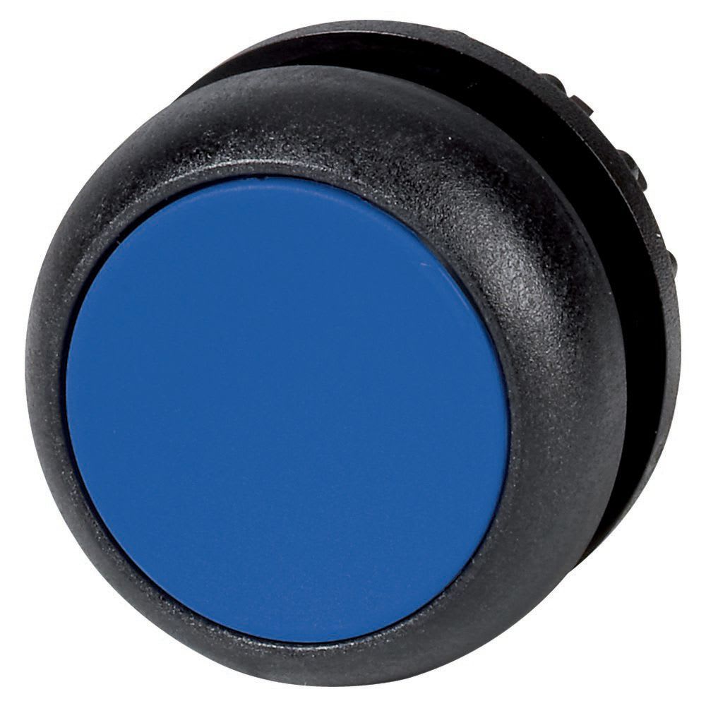 Eaton Industries France SAS - Bouton-poussoir lumineux, plat, bleu, à accrochage