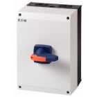 Eaton Industries France SAS - Inter. 4P, monté sur coffret CI-K, cadenassable, poignée bleu