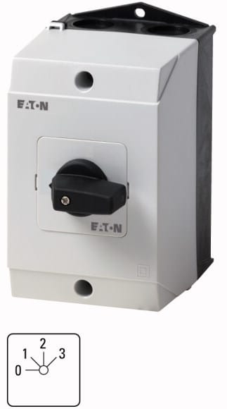 Eaton Industries France SAS - commutateur à gradins, Contacts: 4, 32 A, à accrochage, en saillie