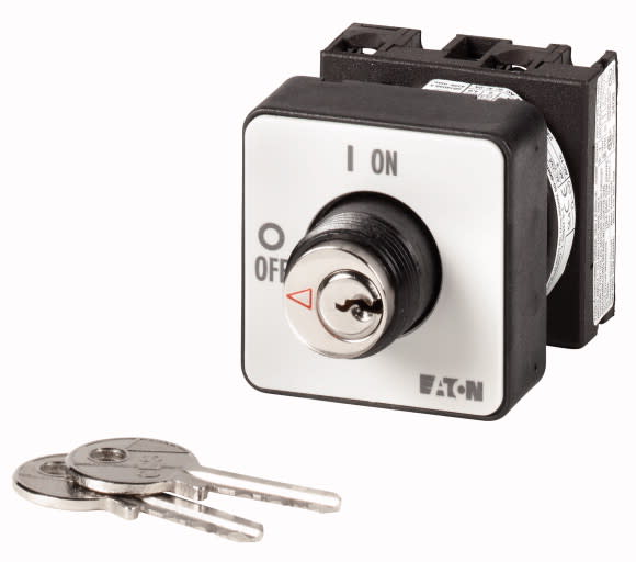 Eaton Industries France SAS - Inter. Marche-Arrêt, 2 P, 20A, par clé S-T0, à acc.,encastré, fix. centrale