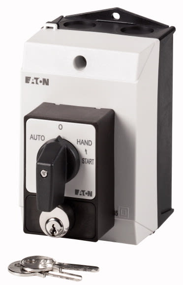Eaton Industries France SAS - Inverseur, tétrapolaire, 20A, verrouillable, à accrochage, à rappel, en saillie