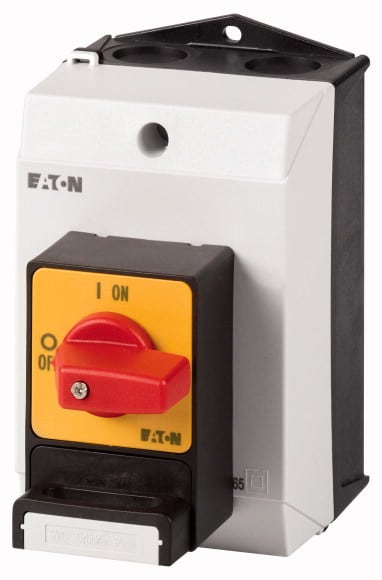 Eaton Industries France SAS - Inter. anti-panique, tripolaire, 20 A, verrouillable, à accrochage, en saillie