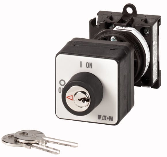 Eaton Industries France SAS - Inter. Marche-Arrêt, 2P, 20A, par clé S-T0, à acc., encastré, fix. arrière