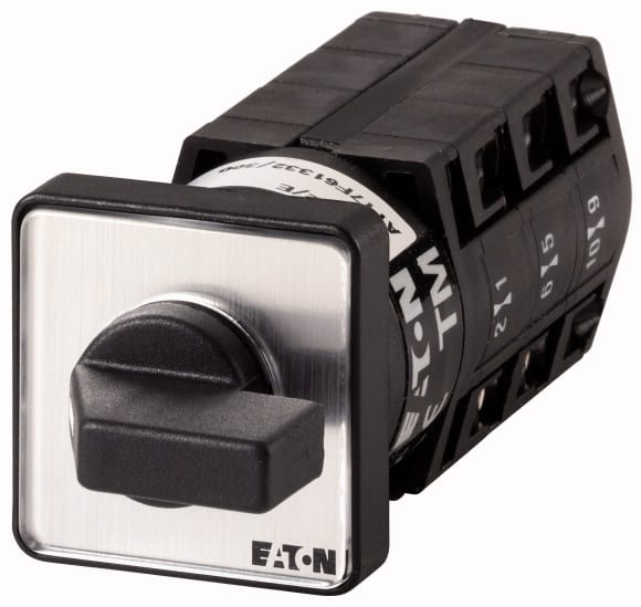 Eaton Industries France SAS - Inverseurs, Contacts: 6, 10A, plastron: HAND-0-AUTO, 60°, à accrochage, encastré