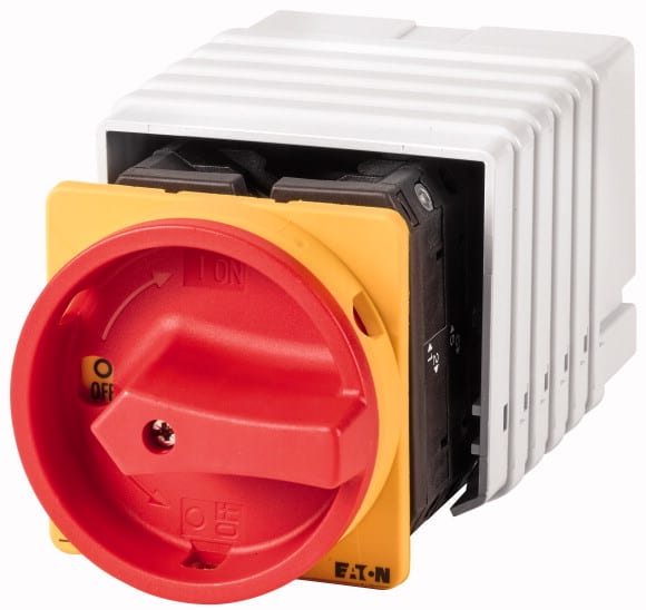 Eaton Industries France SAS - Inter général, 12 pôle, 63 A, Fonctions d'arrêt d'urgence, 90 °, encastré