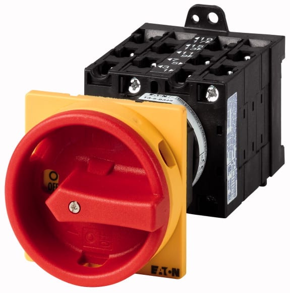 Eaton Industries France SAS - Inter. général, 9 pôle, 32 A, arrêt d'urgence, 90°, encastré, fixation arrière