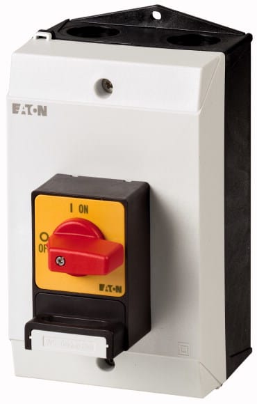 Eaton Industries France SAS - Inter général, 5 pôle, 20 A, Fonctions d'arrêt d'urgence, 90°, en saillie