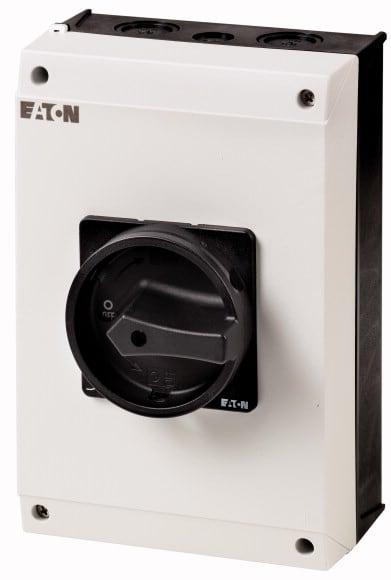 Eaton Industries France SAS - Inter général, +coffret, 3p+N +1F+1O, 63A, poignée noire, verrouillable