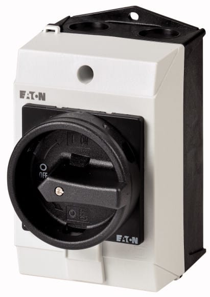 Eaton Industries France SAS - Inter. général, 3P+N + 1 F+1O, 20A, 90°, verrouillable en position 0, en saillie