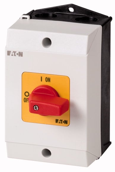 Eaton Industries France SAS - Inter. Marche-Arrêt, 2 pôles, 20 A, Fonctions d'arrêt d'urgence, 90°, en saillie