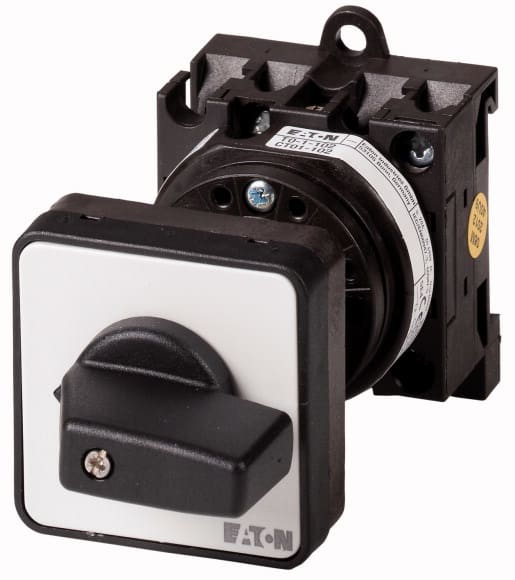 Eaton Industries France SAS - Inter. Marche-Arrêt, 3 pôles + N, 20 A, 90°, encastré avec fixation arrière