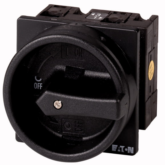 Eaton Industries France SAS - Inter. général, 3P+N + 1 F+1O, 32 A, 90°, verrouillable en position 0, encastré