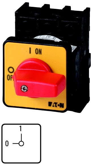 Eaton Industries France SAS - Inter. Marche-Arrêt, tripolaire, 32 A, Fonctions d'arrêt d'urgence, encastré