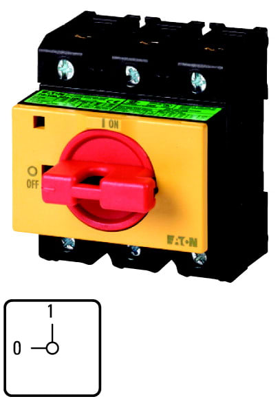 Eaton Industries France SAS - Inter d'arrêt d'urgence, 3p, 100A, manette rouge, REG