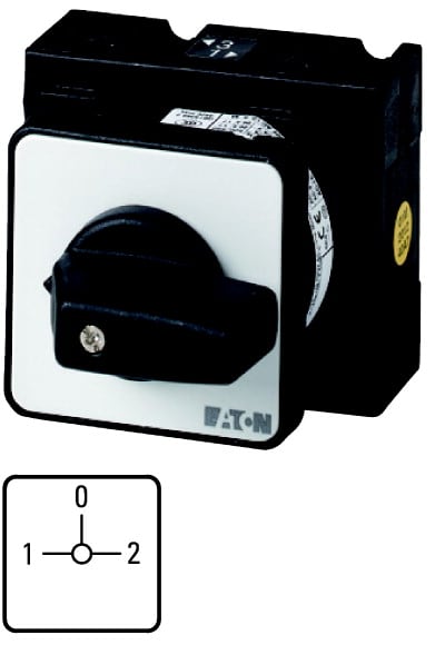 Eaton Industries France SAS - Inverseurs, Contacts: 8, 32 A, plastron: 1-0-2, 90 °, à accrochage, encastré