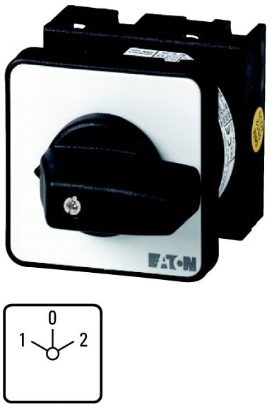 Eaton Industries France SAS - Commut., cont.: 8, 20A, Dahlander, 2 vitesses, à acc., encastré, fix. arrière