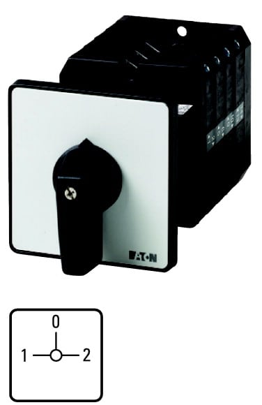 Eaton Industries France SAS - Inverseur, cont.: 8, 63A, 1-0-2, 90°, à accrochage, encastré, fixation arrière