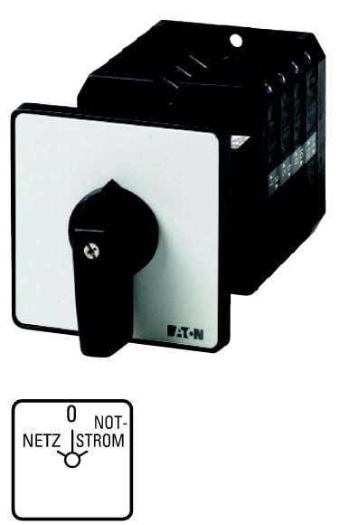 Eaton Industries France SAS - Inverseur, cont.: 8, 63A, à acc., encastré, fixation arrière