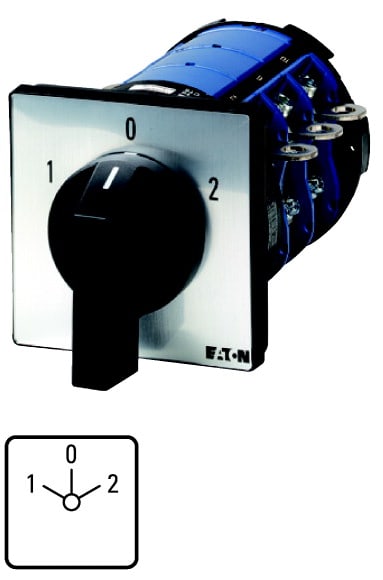 Eaton Industries France SAS - Inverseurs, Contacts: 9, 315 A, plastron: 1-0-2, 60 °, à accrochage, encastré