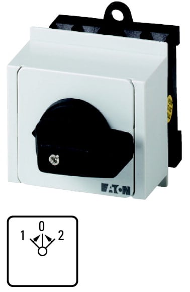 Eaton Industries France SAS - Inverseur, Contacts: 2, 20A, 2>0<1, 45°, à rappel, encastré en tableau modulaire